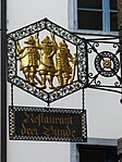 Wirtshausschild Restaurant Drei Bünde