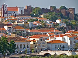 A panorama of Silves, showing the Moorish Castle