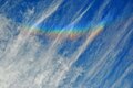 Cirrus clouds exhibiting iridescence.