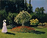 Vrouw in een tuin, Monet