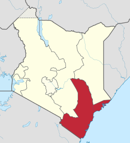 Kaart van Mkoa wa Pwani Coast Province
