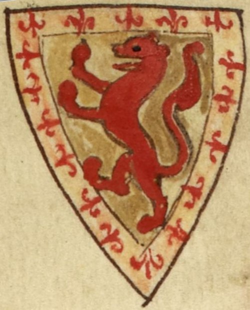 Arms of Alexander II, as shown in Matthew Paris's Historia Anglorum, c. 1250