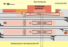 Gleisplanschema im Jahr 2006