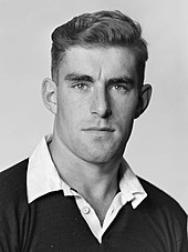 Colin Meads (here pictured in 1956), New Zealand's player of the century Colin Meads.jpg