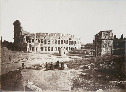 1870 view emphasizing the semi-rural environs of the Colosseum at the time