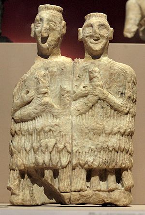 Gala priests, statuette from c. 2450 BCE