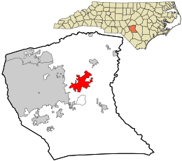 Cumberland County North Carolina incorporated and unincorporated areas Eastover highlighted.svg