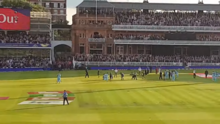 The England team celebrate after running out Martin Guptill in the Super Over. Cwc2019outwin.png