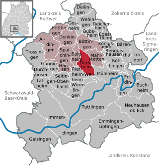 Elhelyezkedése Baden-Württemberg térképén