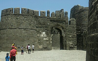 Front view of Daulatabad Fort