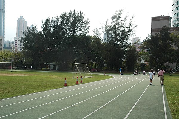 The running track in March 2012