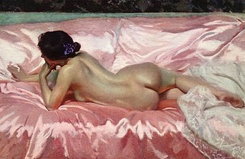 30/07: Desnudo de mujer, quadre de Joaquim Sorolla del 1902.