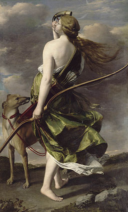 Diana the Huntress by Orazio Gentileschi (17th-century)