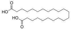 Structural formula of docosanedioic acid