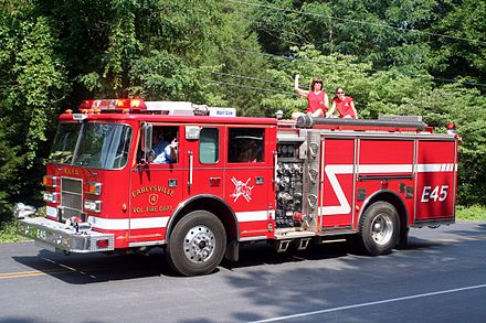 Earlysville Volunteer Fire Company Engine 45 at the Independence Day Parade.