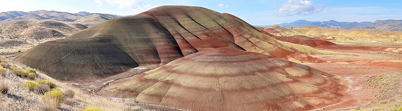 East face of the Painted Hills in the John Day Fossil Beds National Monument.