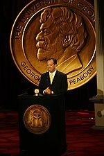 Thumbnail for File:Ed Chapuis accepts the Peabody Award, May 2010 (3).jpg