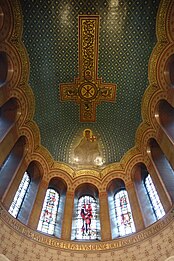 Half-dome over the altar, showing half-dome over apse with painting "The Virgin and the Infant Jesus"