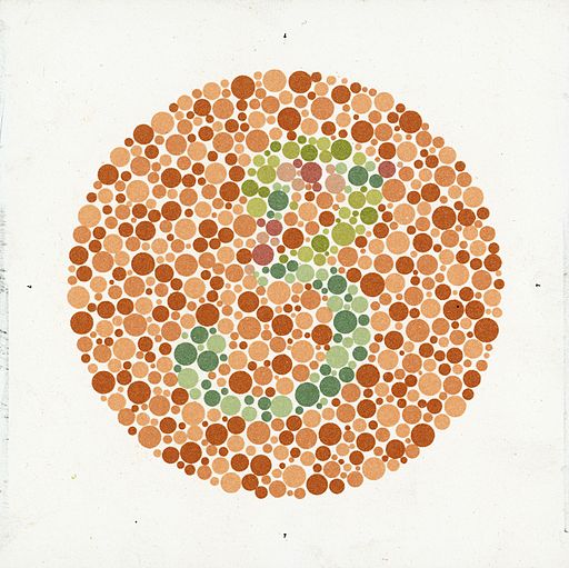 Eight Ishihara charts for testing colour blindness, Europe Wellcome L0059161