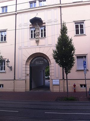 Entrance to the Maria Ward Realschule on Frauentorstrasse