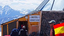 Refugio en el Elbrús a 4200 metros de altitud.