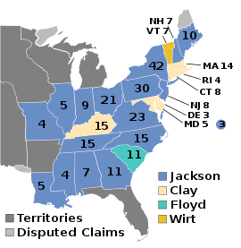 Mapa de resultados electorales por estado