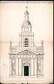 Le plan de l'ancienne église Saint-Louis (1686-1702), détruite en 1944