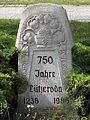 English: Memorial stone in Lützeroda, Thuringia, Germany
