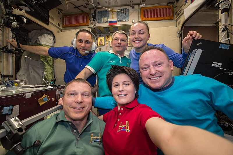 File:Expedition 42 farewell selfie.jpg