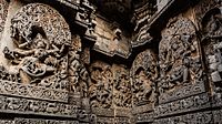Exterior wall reliefs at Hoysaleswara Temple. The temple was twice sacked and plundered by the Delhi Sultanate.[240]
