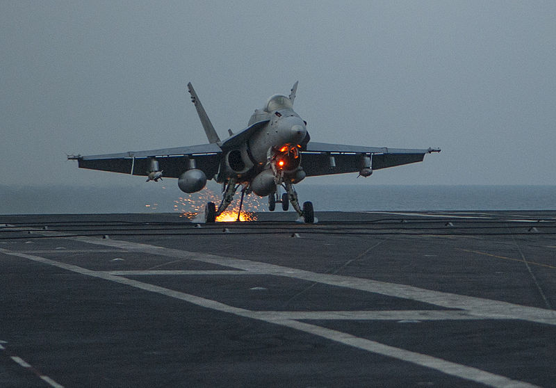 File:F-18C of VFA-113 lands on USS Carl Vinson (CVN-70) in November 2014.JPG