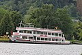 * Nomination Passenger ship "Stadt Bonn" at the pier Treis-Karden on the Moselle Spurzem 20:17, 21 June 2019 (UTC) * Decline Leaning to the right. The ship is going uphill. --Ermell 22:05, 21 June 2019 (UTC) @Ermell: Dieser Eindruck mag entstehen. Aber schau Dir das Schild an der Landungsbrücke, die Fenster des Schiffs und das Haus im Hintergrund an, dann siehst Du, dass die Wiedergabe korrekt ist. Hätte ich bei der Aufnahme höher gestanden, sähe es wahrscheinlich anders aus. Wenn Du aber meinst, ein "Decline" setzen zu müssen, tu Dir keinen Zwang an. ;-) Wir haben hier so viel Murks, der hochgejubelt wird, dass es auf ein QI mehr oder weniger nicht ankommt. Viele Grüße -- Spurzem 13:41, 22 June 2019 (UTC)  Oppose Der Pfosten rechts und das dahinter liegende Gestell neigen sich aber eindeutig nach rechts. Der Zugang zum Schiff ist m.E ungeignet weil diese Brücken selten gerade sind . Vielleicht helfen ja weitere Meinungen weiter. --Ermell 20:28, 23 June 2019 (UTC) @Ermell: Ich brauche keine weitere Meinung, sondern nehme zur Kenntnis, dass das Bild Mist ist! -- Spurzem 22:23, 23 June 2019 (UTC)