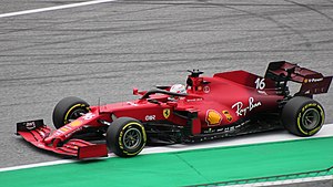 Charles Leclerc ve Ferrari SF21, Rakousko RedBull Ring 2021