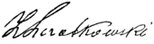 Signature de Zygmunt Franciszek Szczotkowski