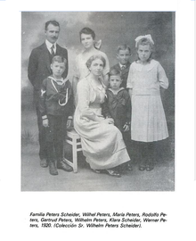 Family of German immigrants in Costa Rica Familia Peters.PNG