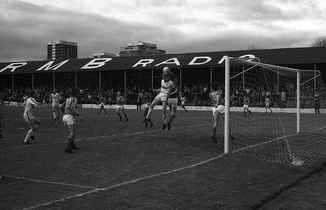 Walsall in action at Fellows Park in 1982