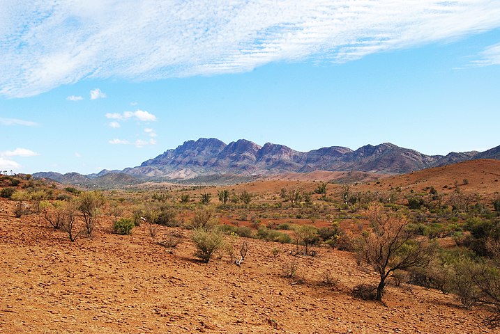 Климат субтропических пустынь. Пустыни и полупустыни Австралии. Горы: хребет Флиндерс. Хребет Флиндерс в Австралии. Буш полупустыни Австралии.