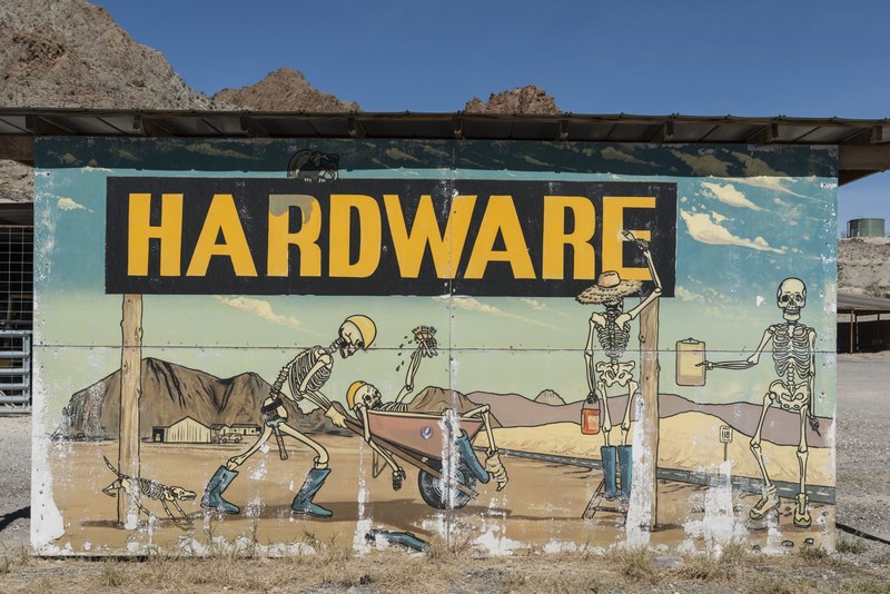 File:Funky art mural "Hardware" in the isolated Terlingua settlement, just north of Big Bend National Park in Texas's "Trans-Pecos" region LCCN2014631080.tif