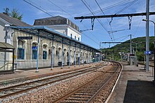Der Bahnhof von Saint-Sulpice-Laurière, ein Drehort des Films