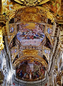 Vaults frescoed by Carlone Genova Chiesa di San Siro Interno Coro Volta 1.jpg