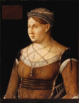 "Portret van Caterina Cornaro, koningin van Cyprus" door Gentile Bellini