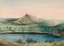 George French Angas - Blue Lake, Mount Gambier - Google Art Project.jpg