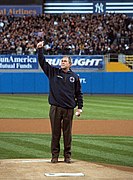 George W. Bush about to throw out 1st pitch at Game 3 of 2001 World Series.jpg