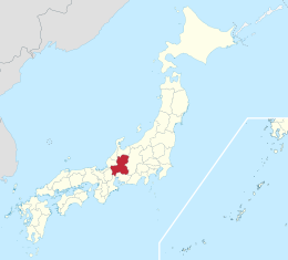 Prefettura di Gifu – Localizzazione