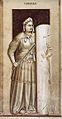 Giotto, allegoria della Fortezza, Cappella degli Scrovegni, Padova, inizio XIV secolo,