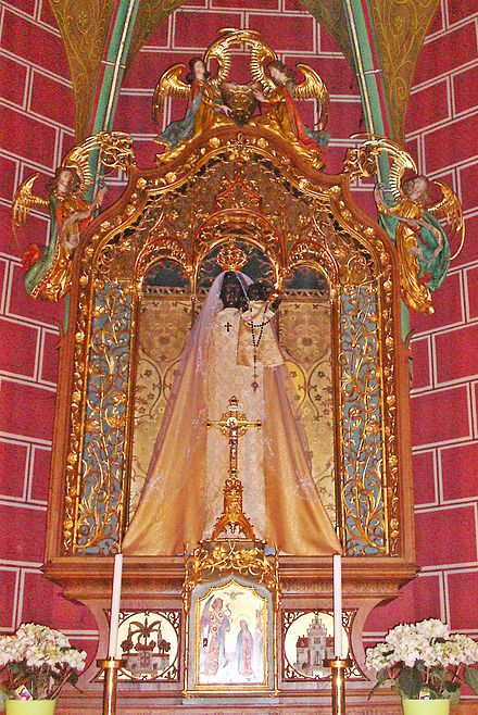 Das ursprünglich aus der Schlosskapelle stammende Gnadenbild der Schwarzen Madonna von Leutershausen