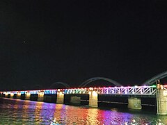 Havelock bridge at night(arch bridge visible)