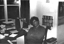 Day in his study in the 1980s Greg Day at home.jpg