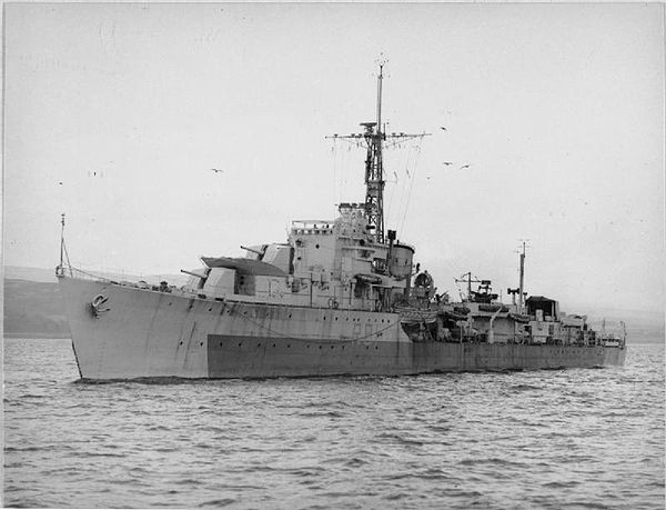 HMS Zebra on 12 October 1944