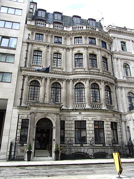 The Society's headquarters at No.4 Hamilton Place in London